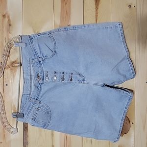Jordache retro button fly jean shorts